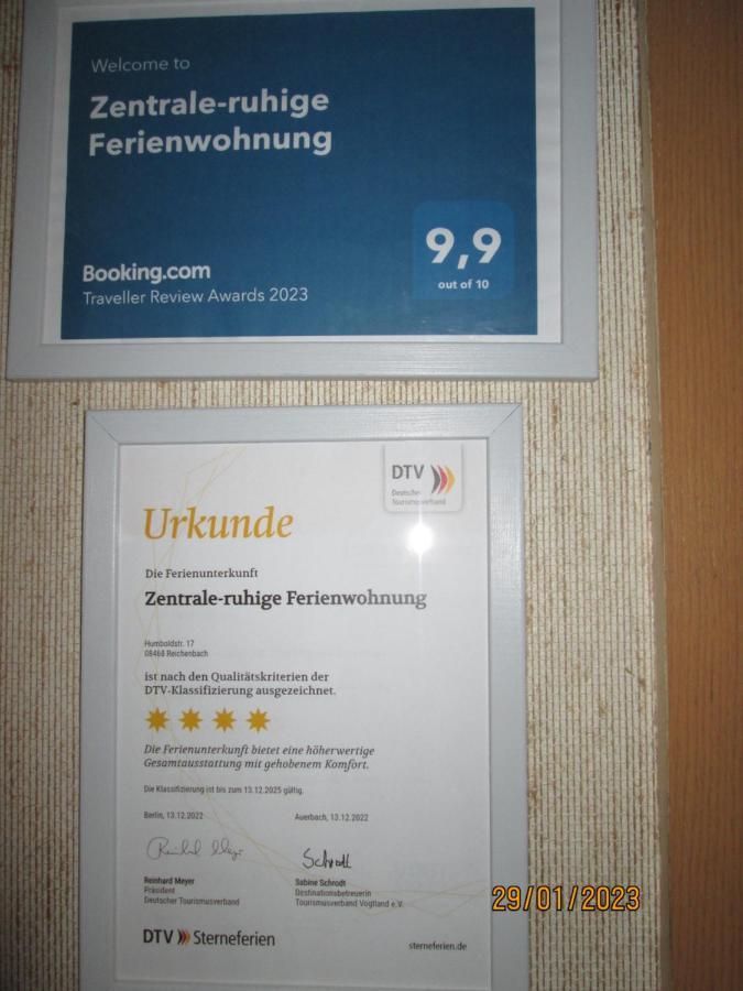 Zentrale-Ruhige Ferienwohnung Reichenbach im Vogtland Εξωτερικό φωτογραφία